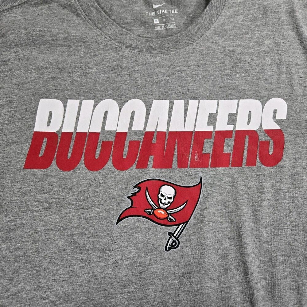 Mens Nike Tampa Bay Buccaneers Short Sleeve T Shirt XL Gray - Picture 2 of 8